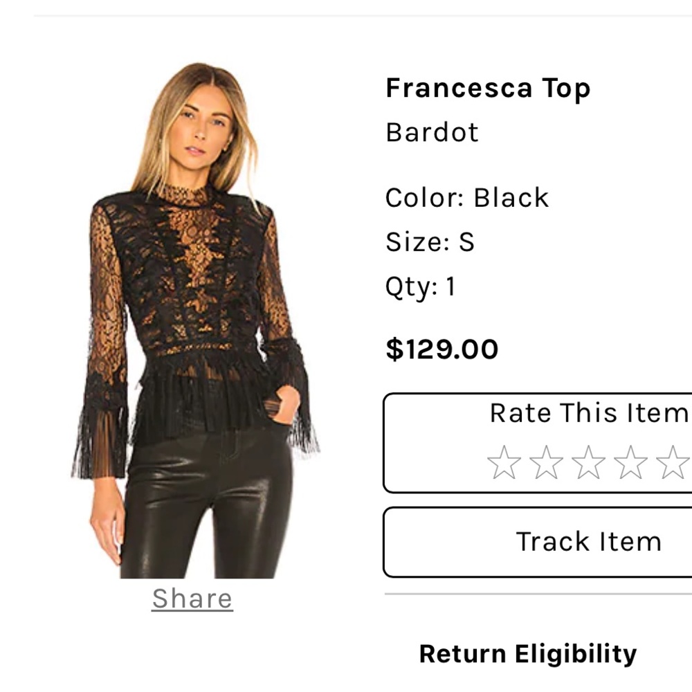 Bardot black top